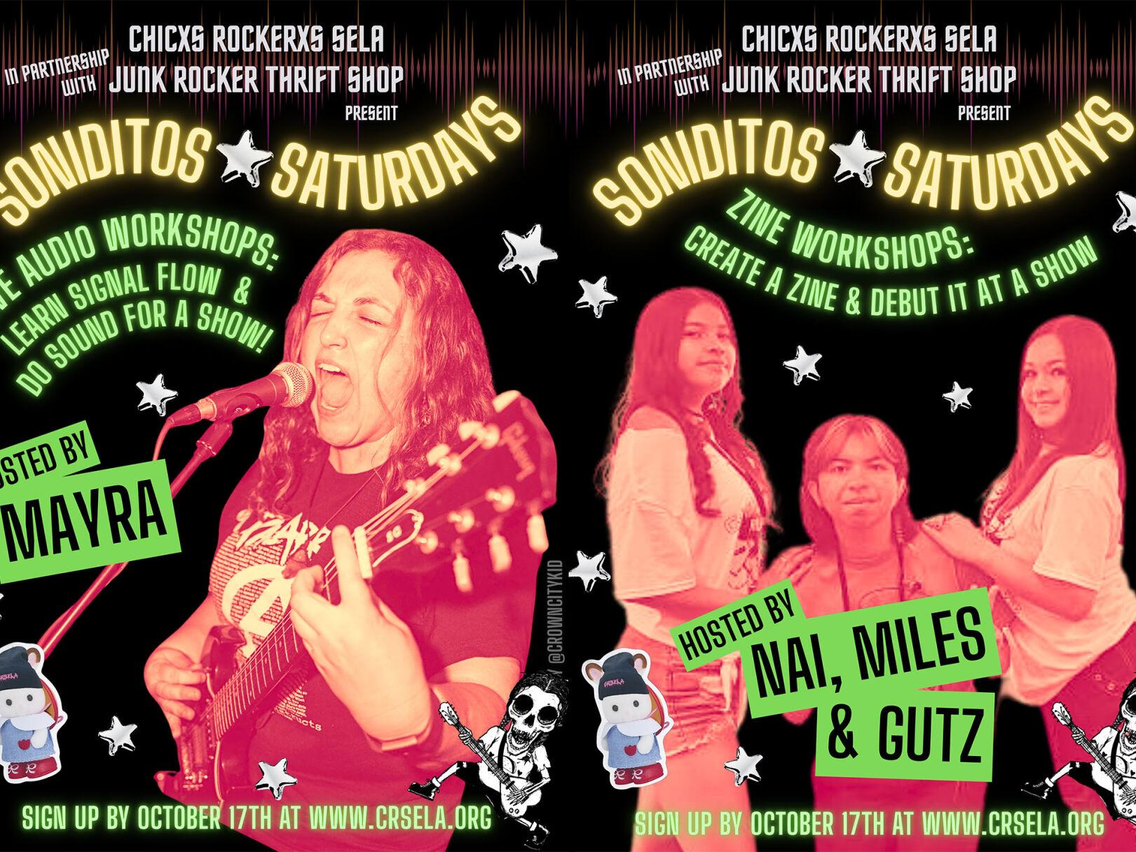 Live audio training and zine making workshops for youth